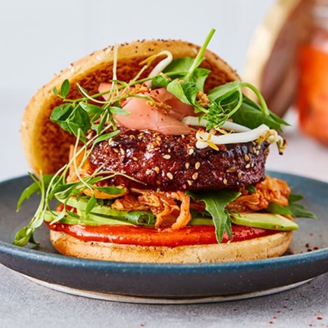 Hamburger au kimchi coréen